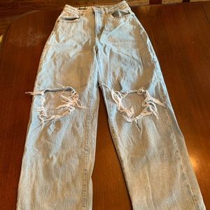 Size 4 Wild fable wide leg ripped jeans